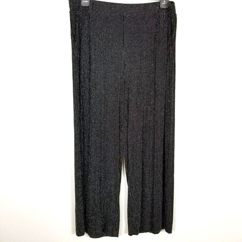 Torrid Women plus Black Lurex‎  Wide Leg Pants Size 3X Evening Party Event